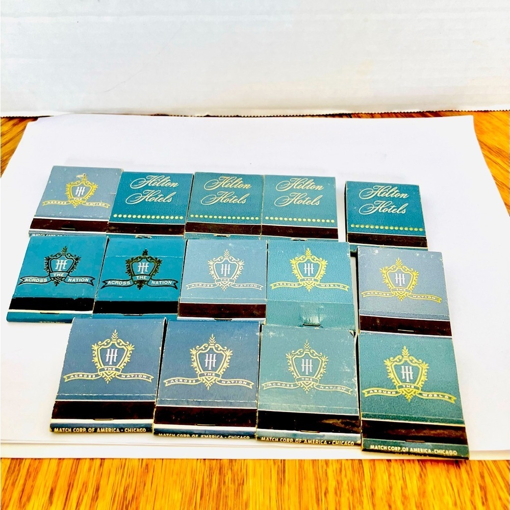 Hilton Hotels Vintage Matchbooks Lot(14) Some Partially Used Across The Nation